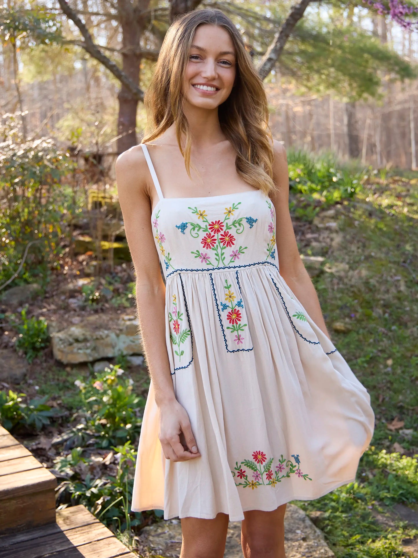 Bailey Embroidered Mini Dress