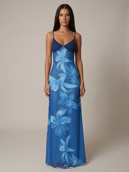 AQUA MAXI DRESS