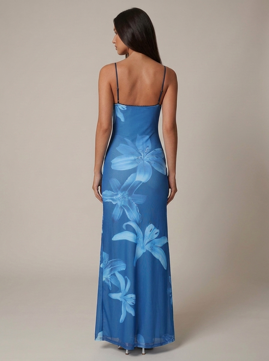 AQUA MAXI DRESS