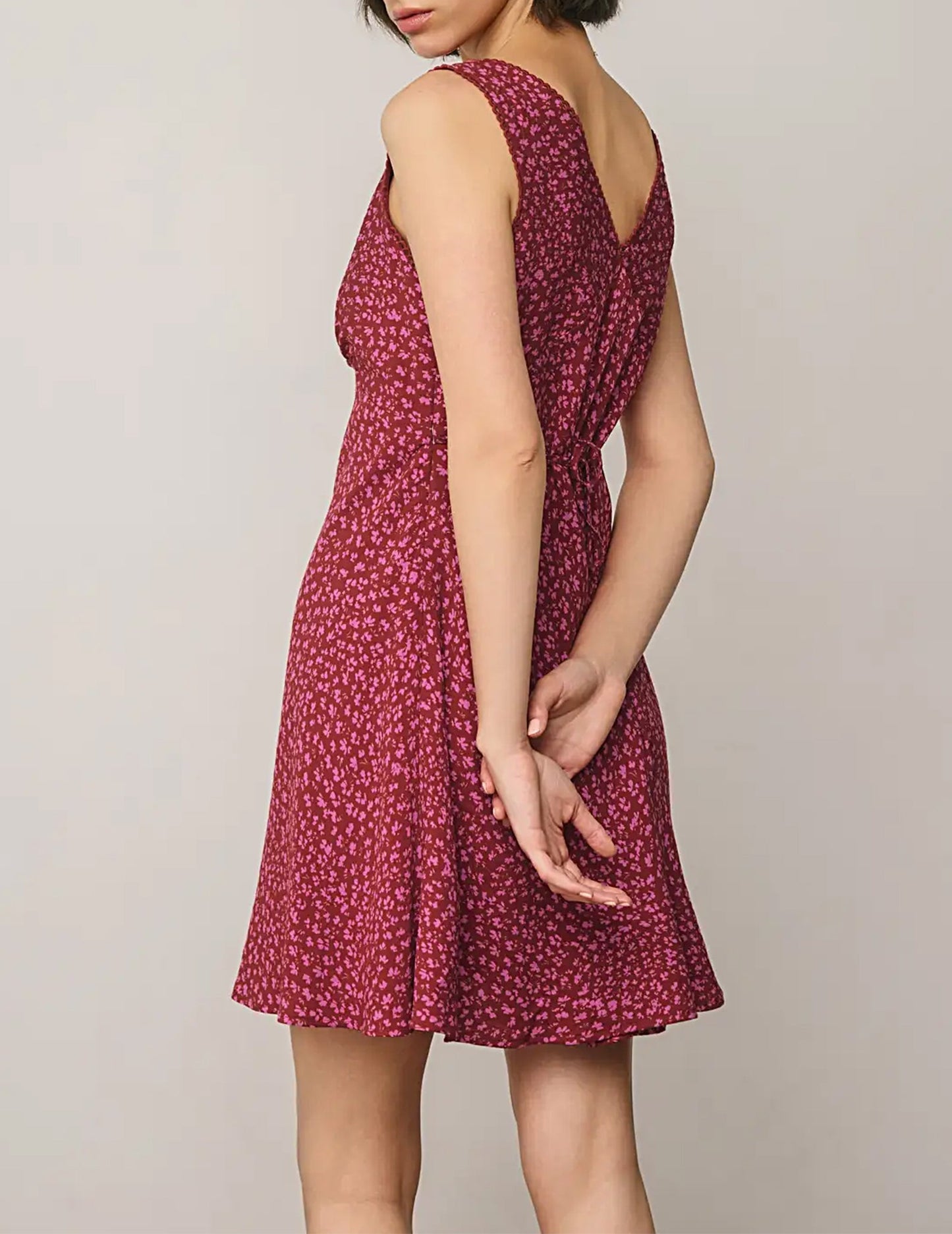 Lottie Plunging Wildflower Mini Dress