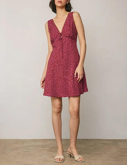 Lottie Plunging Wildflower Mini Dress
