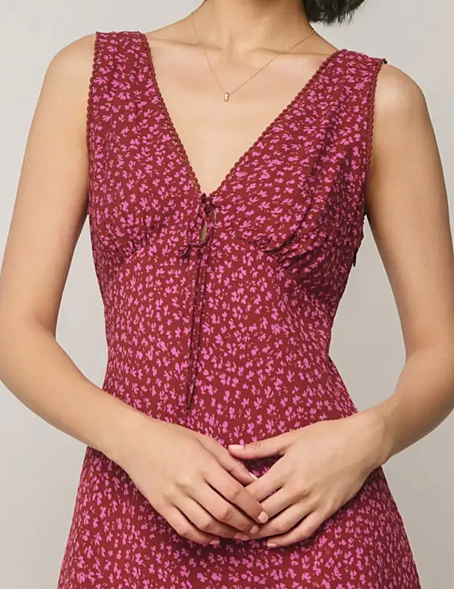 Lottie Plunging Wildflower Mini Dress