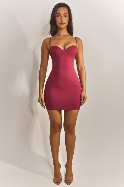 Evangeline Sculpted Mini Dress in Blush