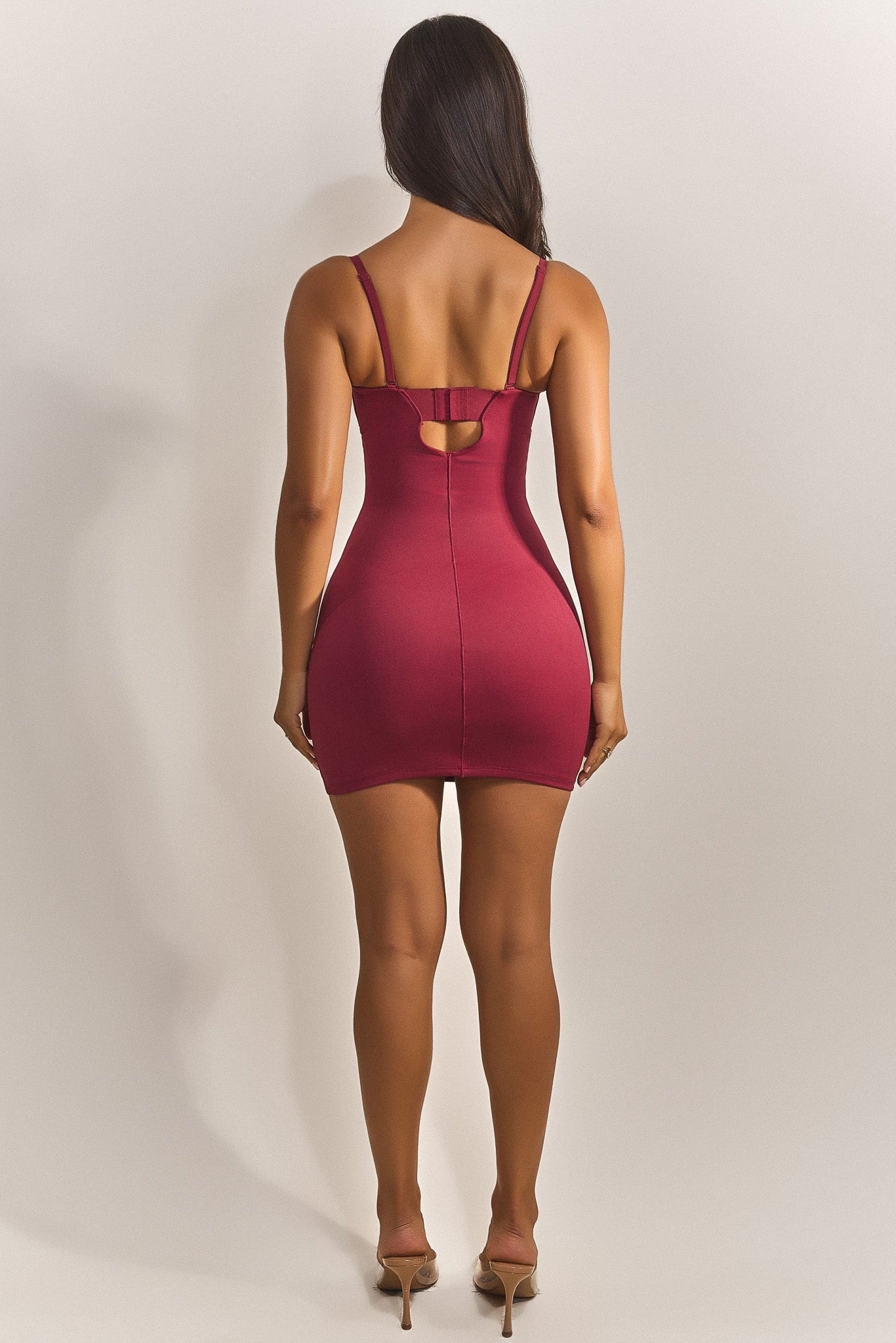 Evangeline Sculpted Mini Dress in Blush
