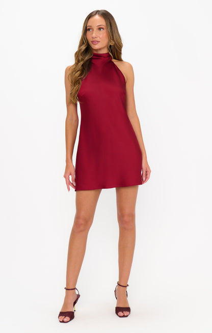Lisa Luxe Satin Mini Dress