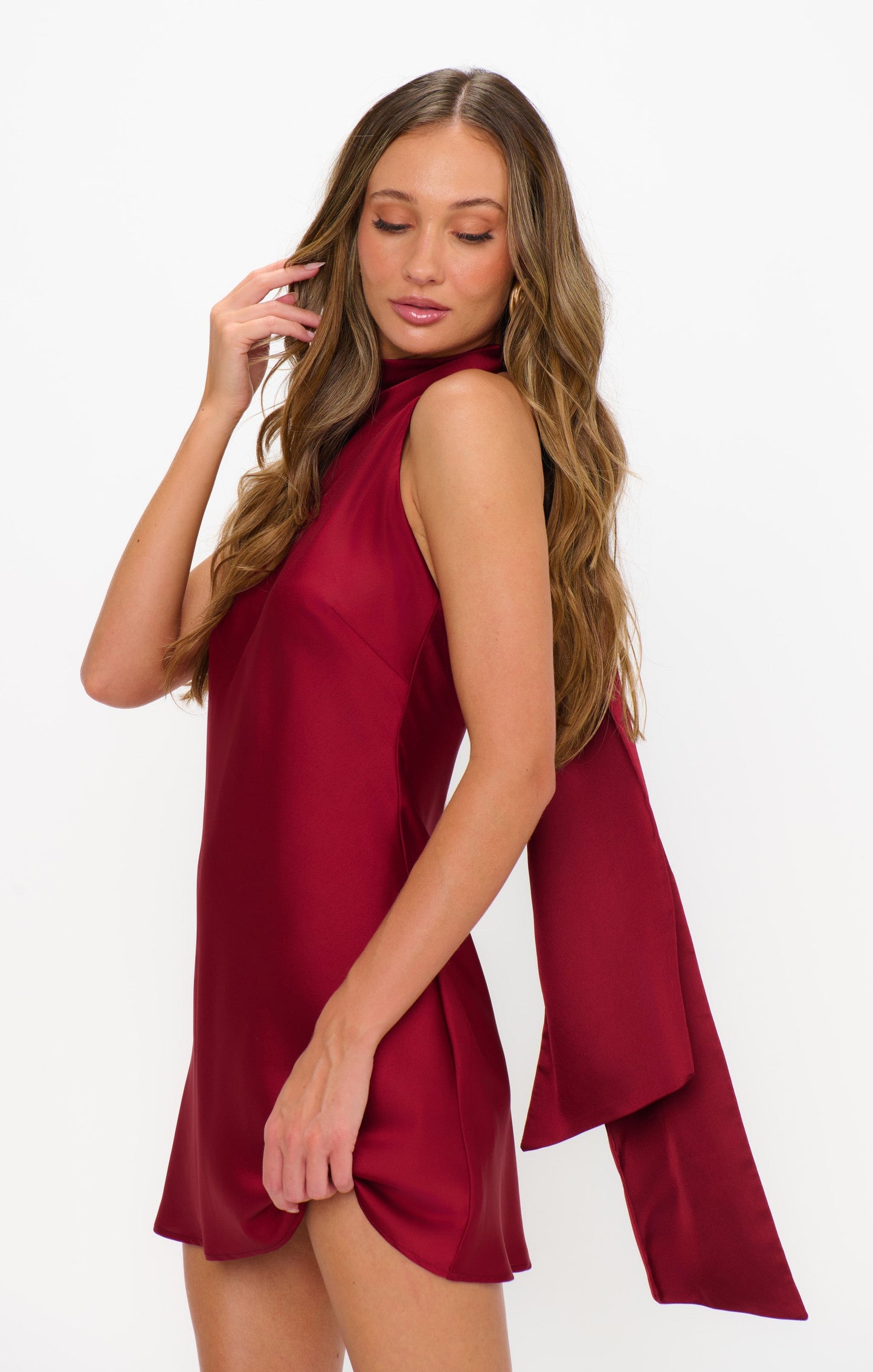 Lisa Luxe Satin Mini Dress