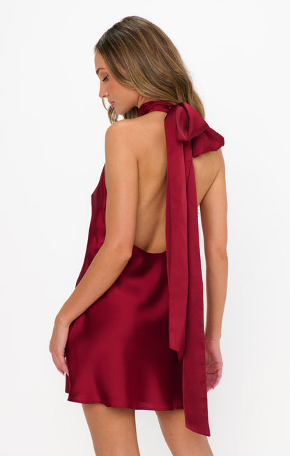 Lisa Luxe Satin Mini Dress