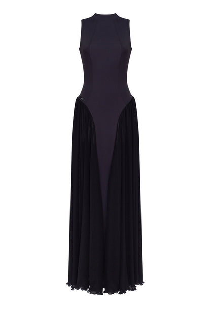 Margot Mock Neck Maxi Dress