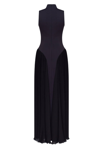 Margot Mock Neck Maxi Dress