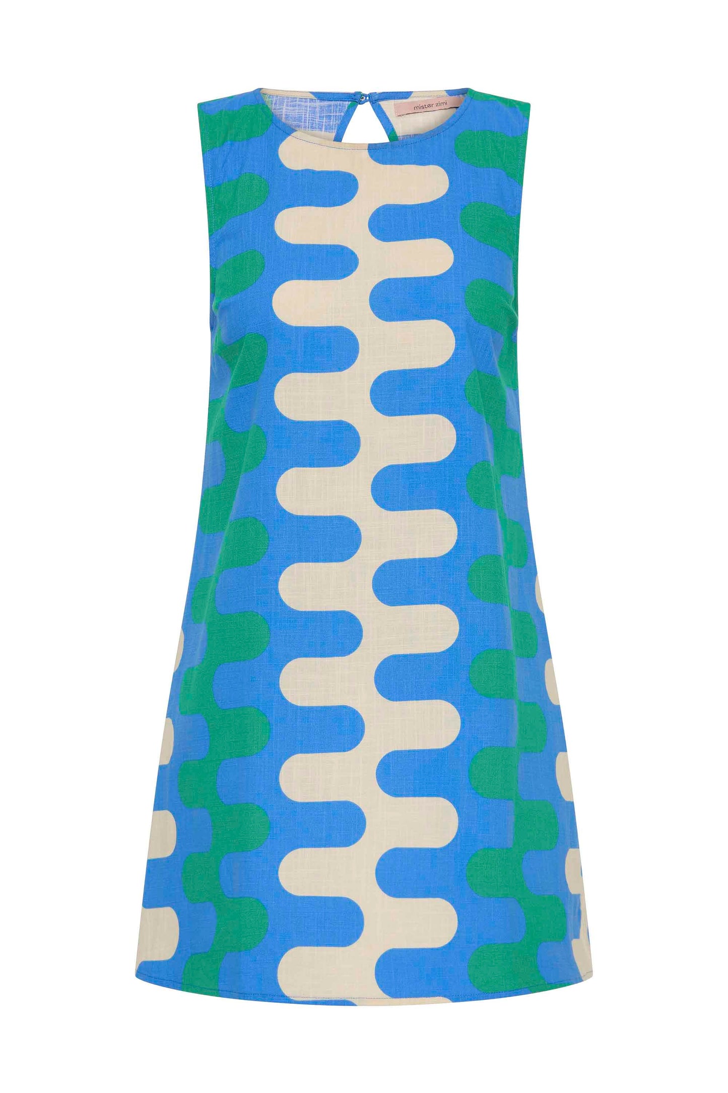 Margot Silk Mini Dress in Spritz