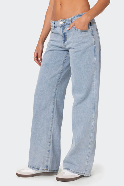 RAELYNN WASHED LOW RISE JEANS