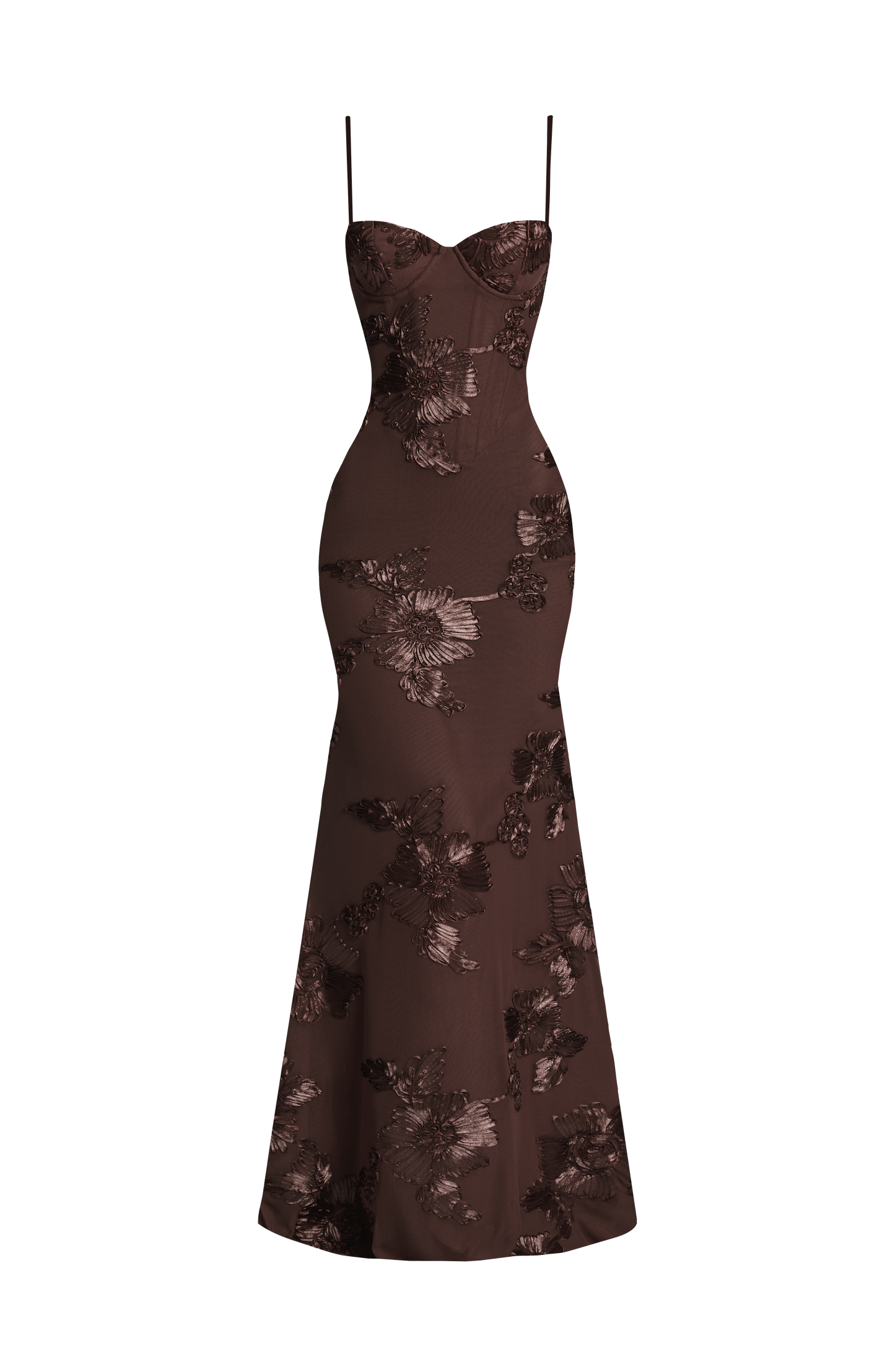 Nefertiti Plum Silk Maxi Dress