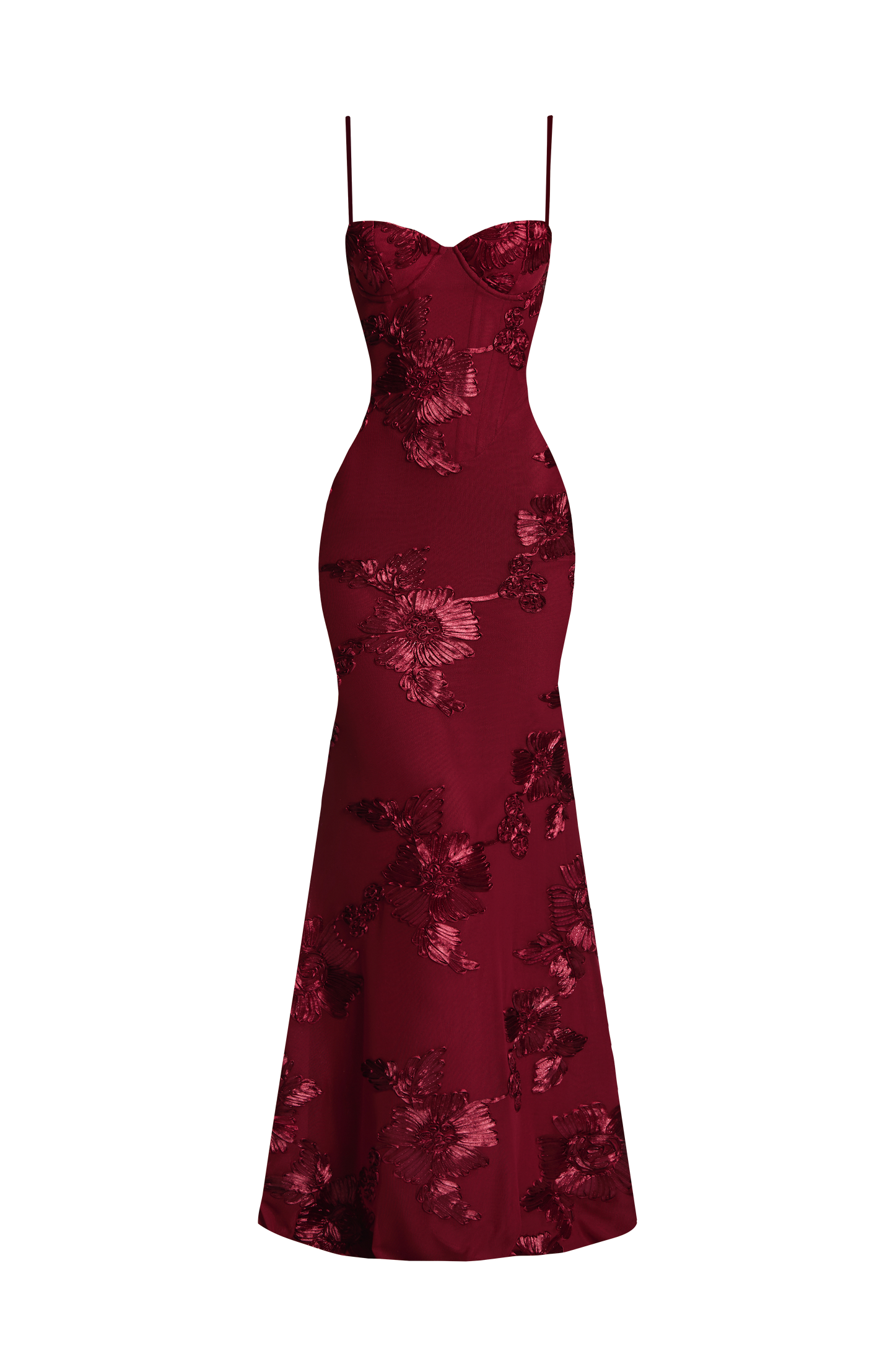 Nefertiti Plum Silk Maxi Dress