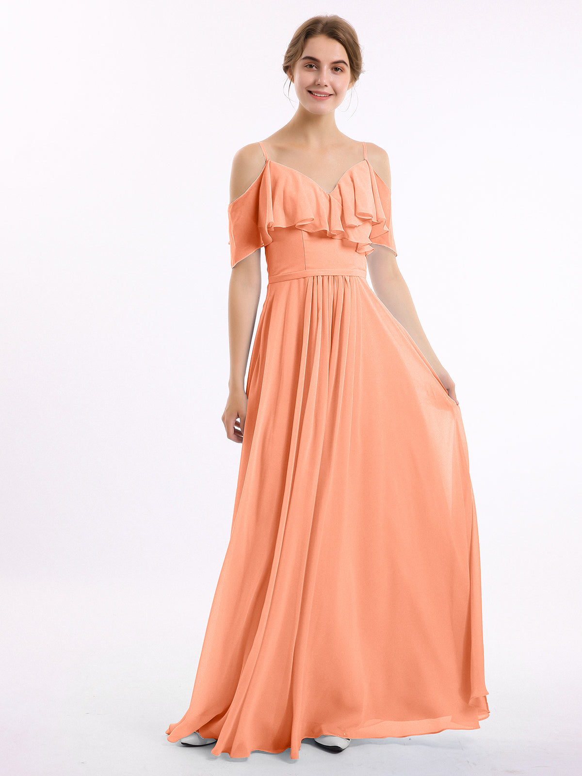 Margot Chiffon Off-Shoulder Dress