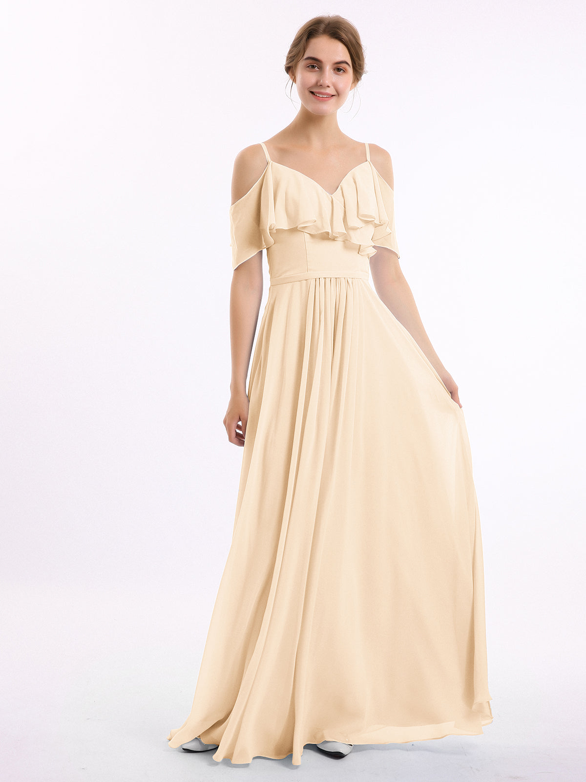 Margot Chiffon Off-Shoulder Dress