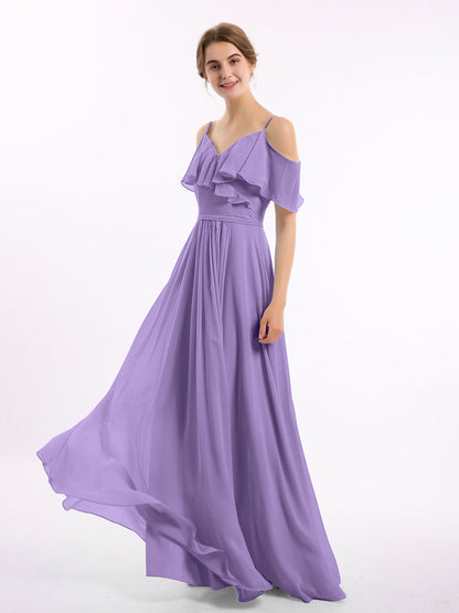Margot Chiffon Off-Shoulder Dress