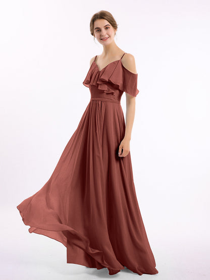 Margot Chiffon Off-Shoulder Dress
