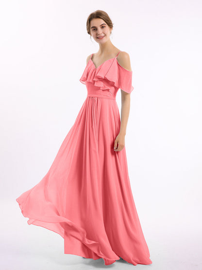 Margot Chiffon Off-Shoulder Dress