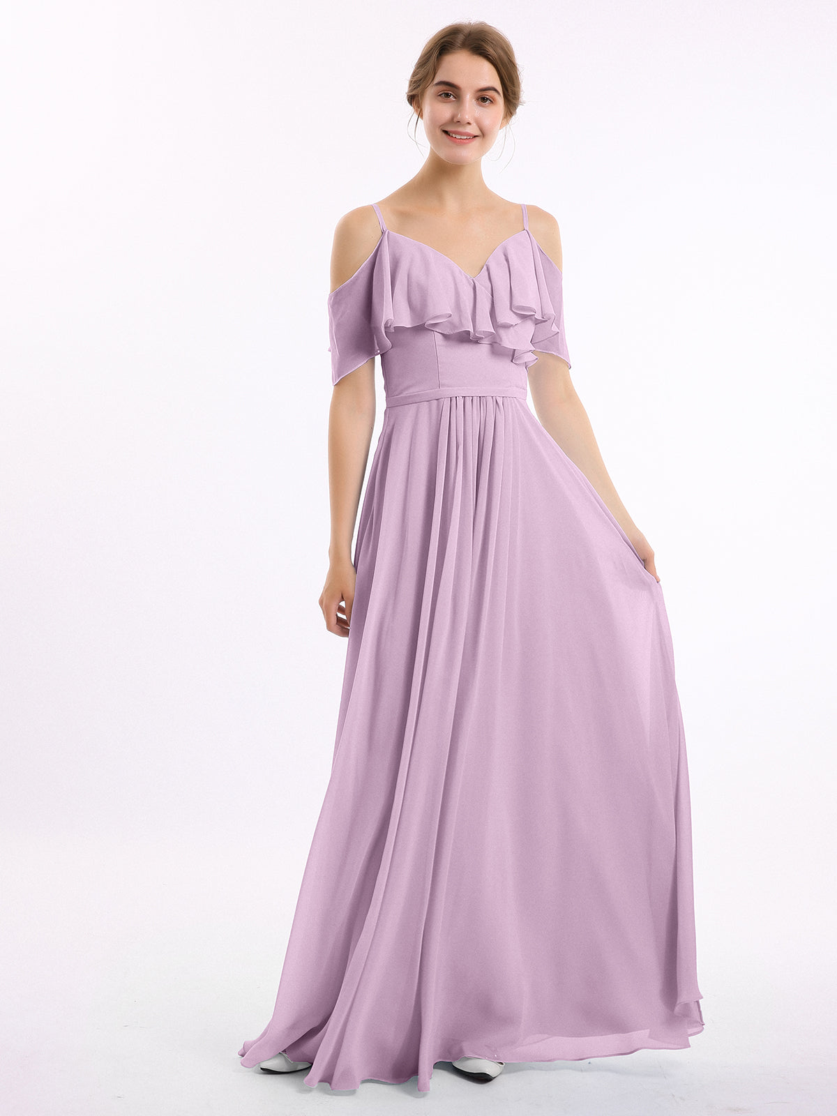 Margot Chiffon Off-Shoulder Dress