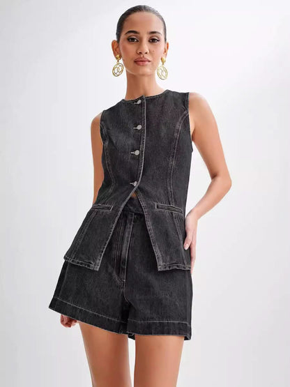 Rebecca Denim Top + Free Short