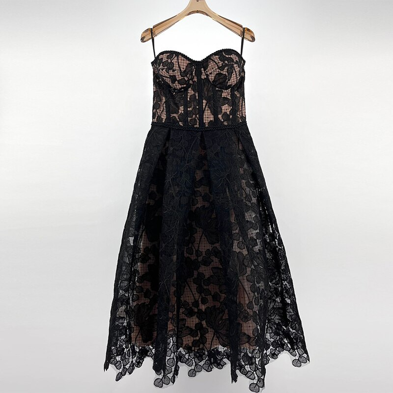 Valentina Embroidered Strapless Wrap Dress