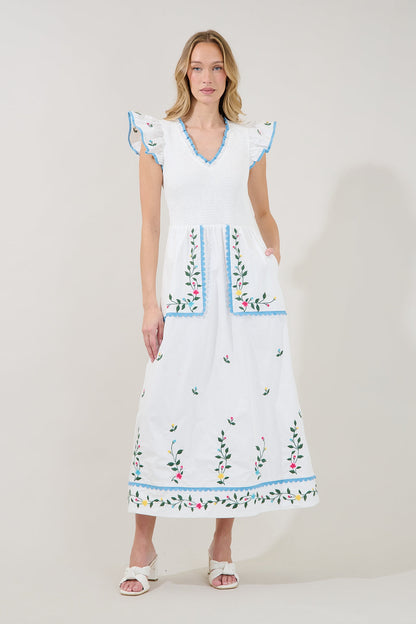 Soleil Tiered Floral Midi Dress