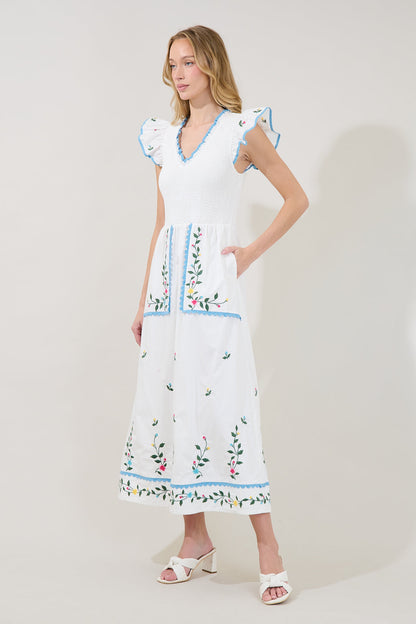 Soleil Tiered Floral Midi Dress