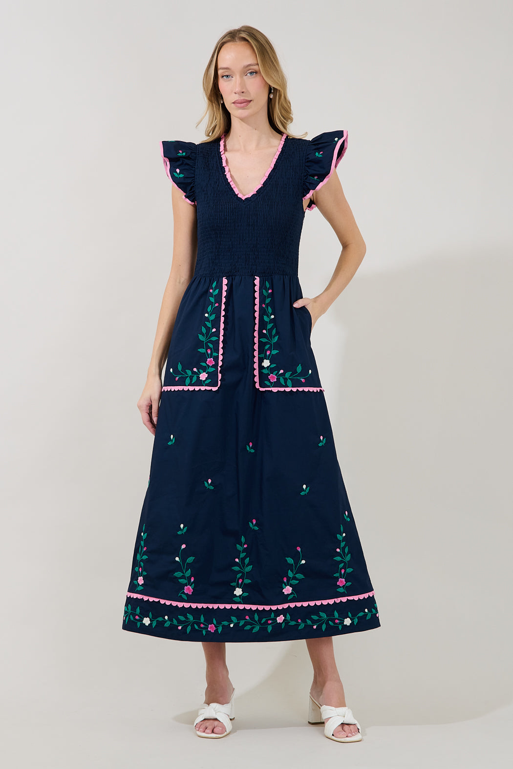 Soleil Tiered Floral Midi Dress