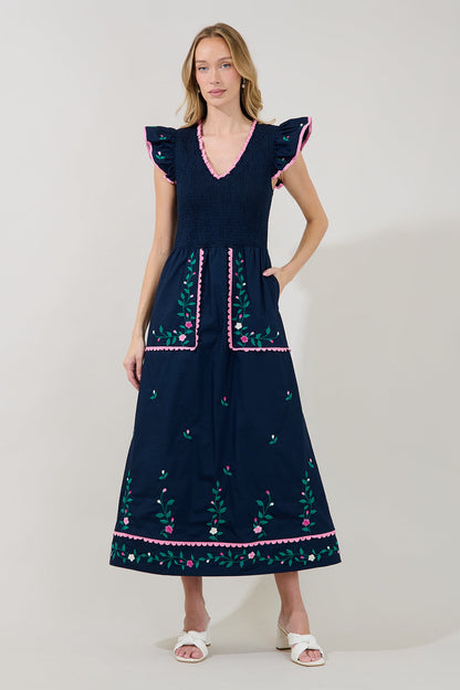 Soleil Tiered Floral Midi Dress