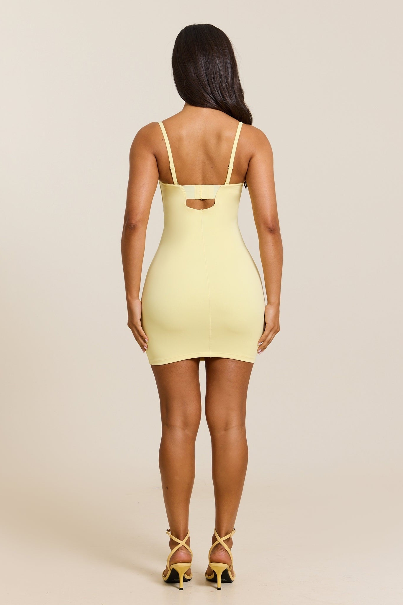 Evangeline Sculpted Mini Dress in Blush
