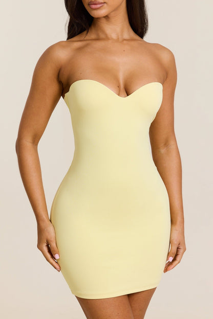 Evangeline Sculpted Mini Dress in Blush