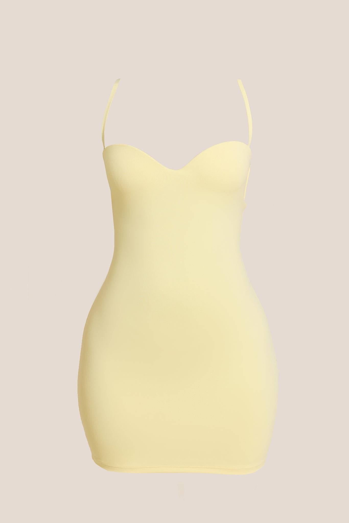 Evangeline Sculpted Mini Dress in Blush