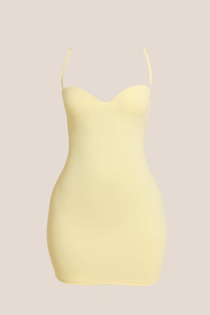 Evangeline Sculpted Mini Dress in Blush