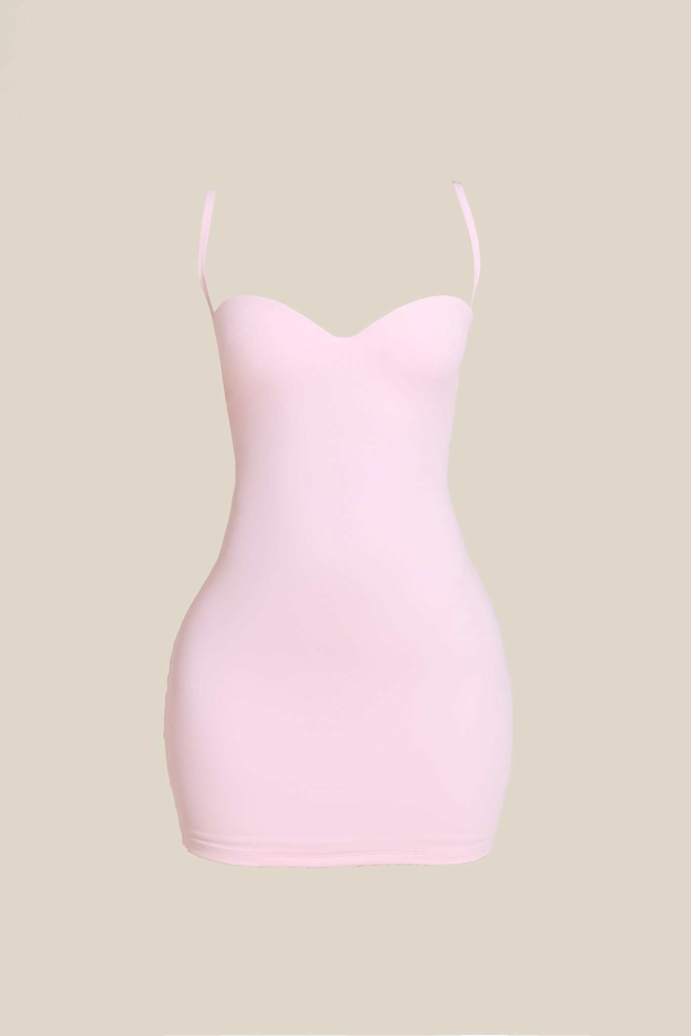 Evangeline Sculpted Mini Dress in Blush