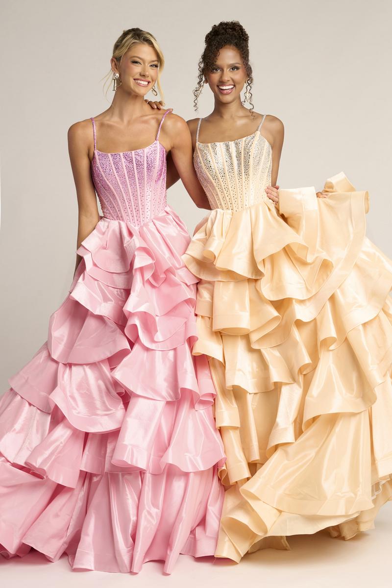 Portia Black & Gold Ballgown Dress