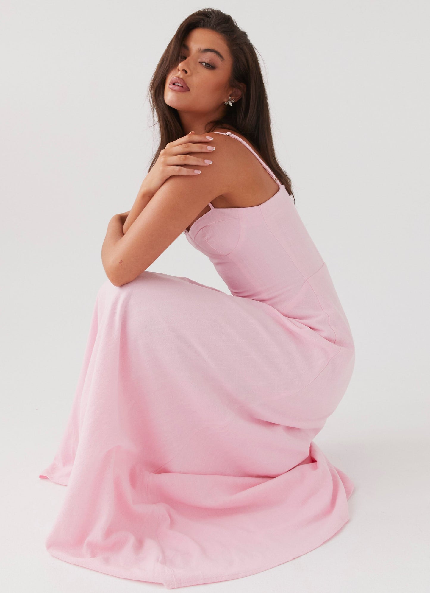 Angelina Linen Maxi Dress
