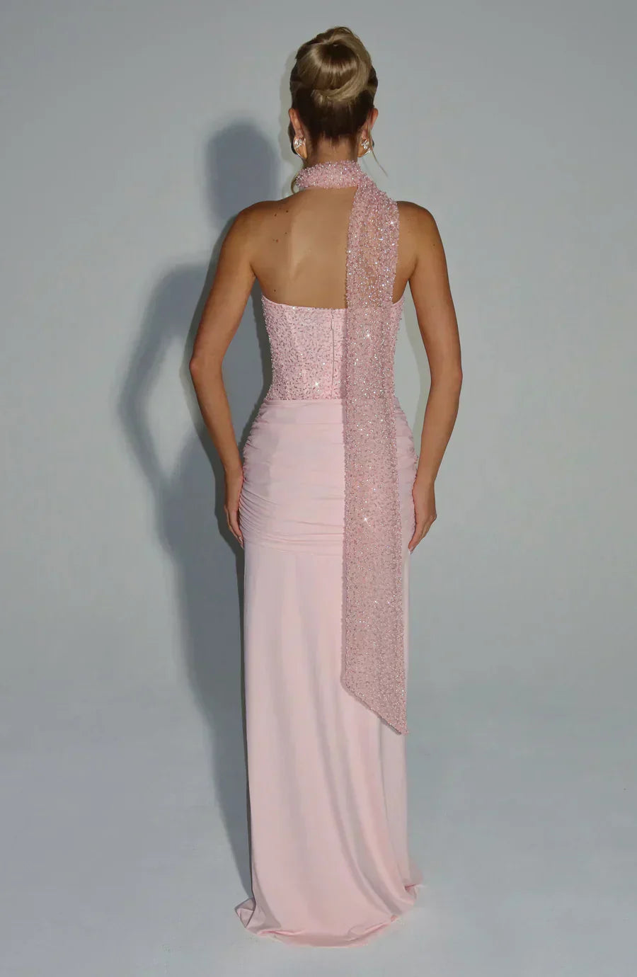 NATHALIE STRAPLESS EMBELLISHED GOWN