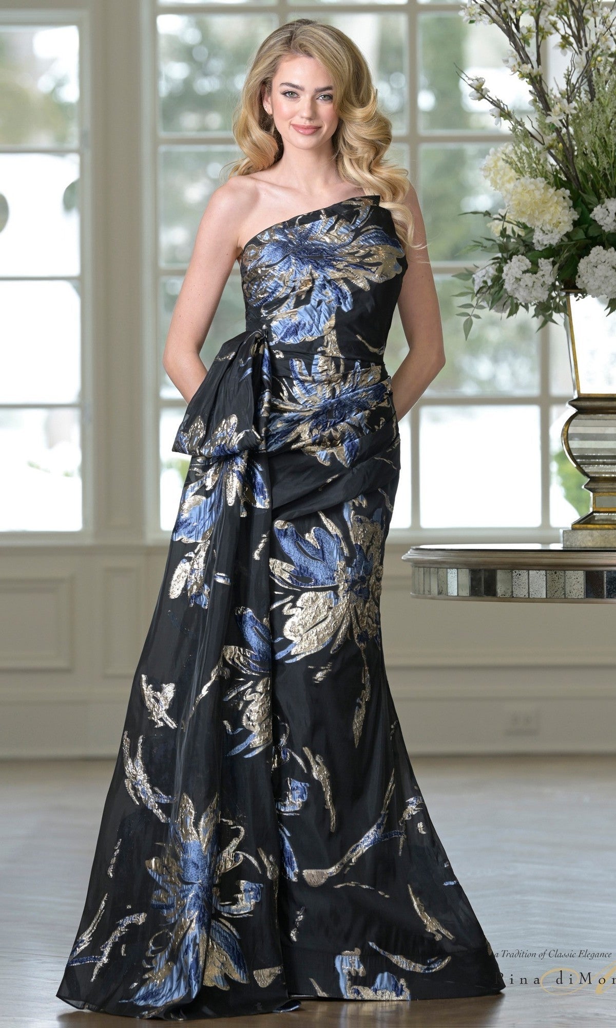 Rina Multi-Sequin Formal Gown