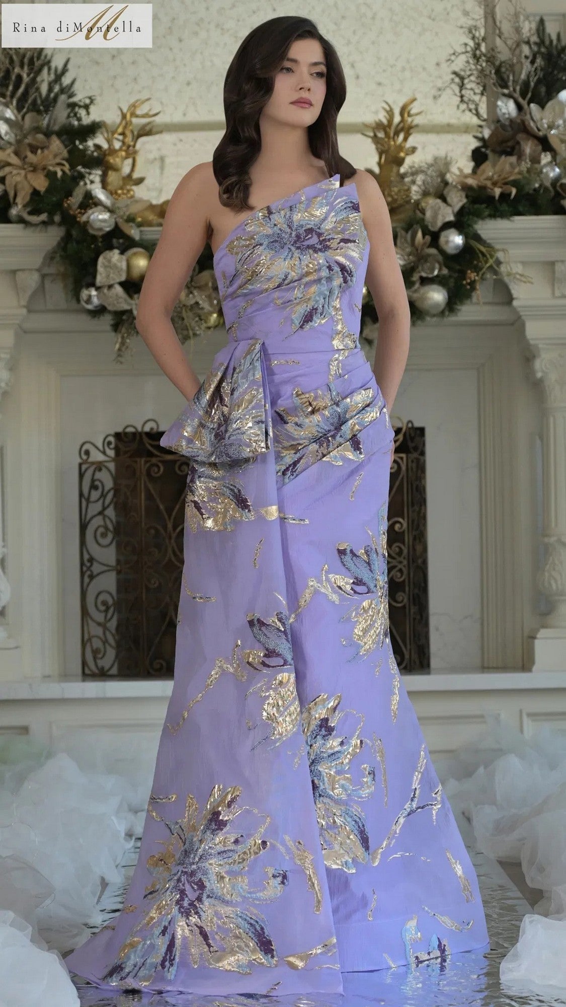 Rina Multi-Sequin Formal Gown