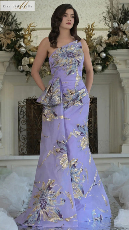 Rina Multi-Sequin Formal Gown