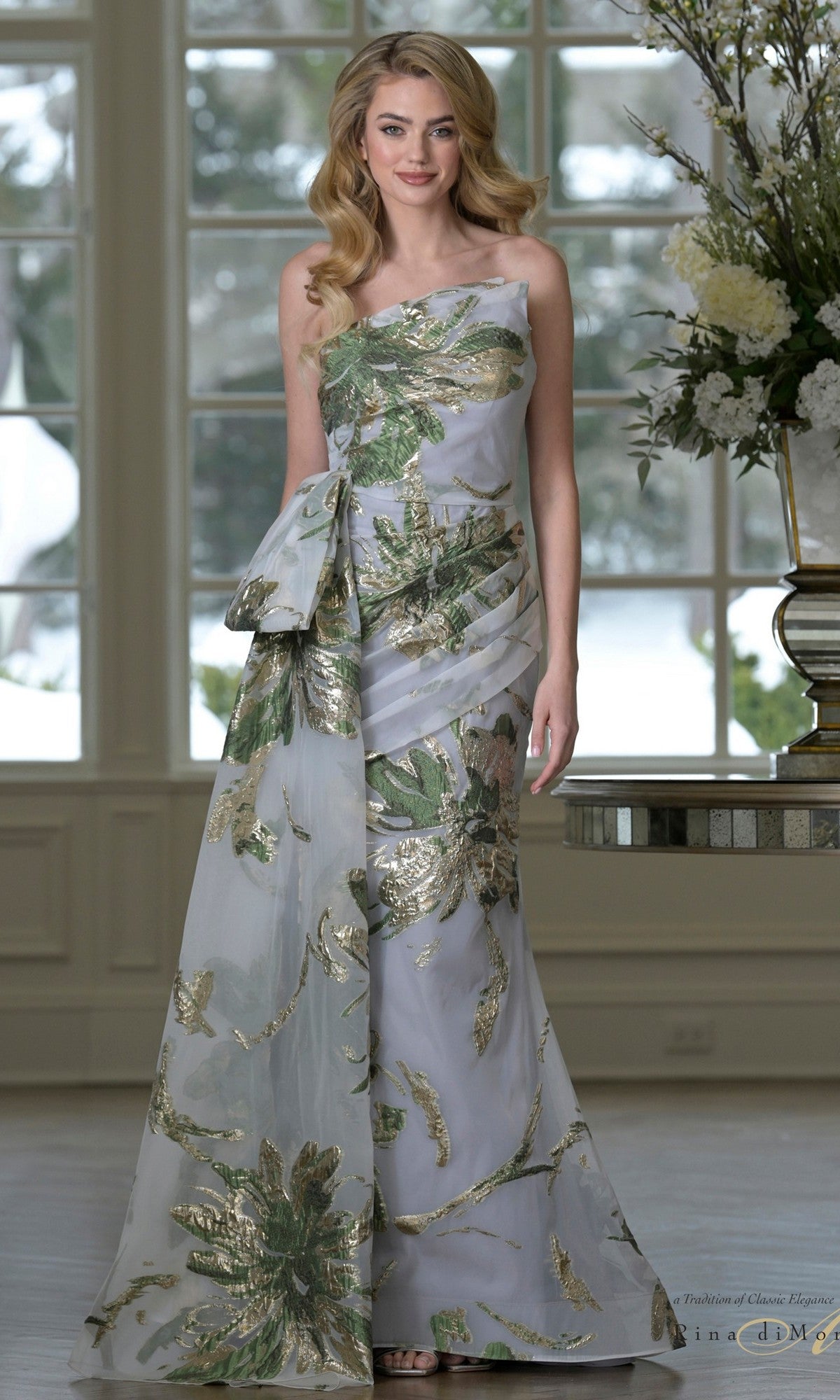 Rina Multi-Sequin Formal Gown