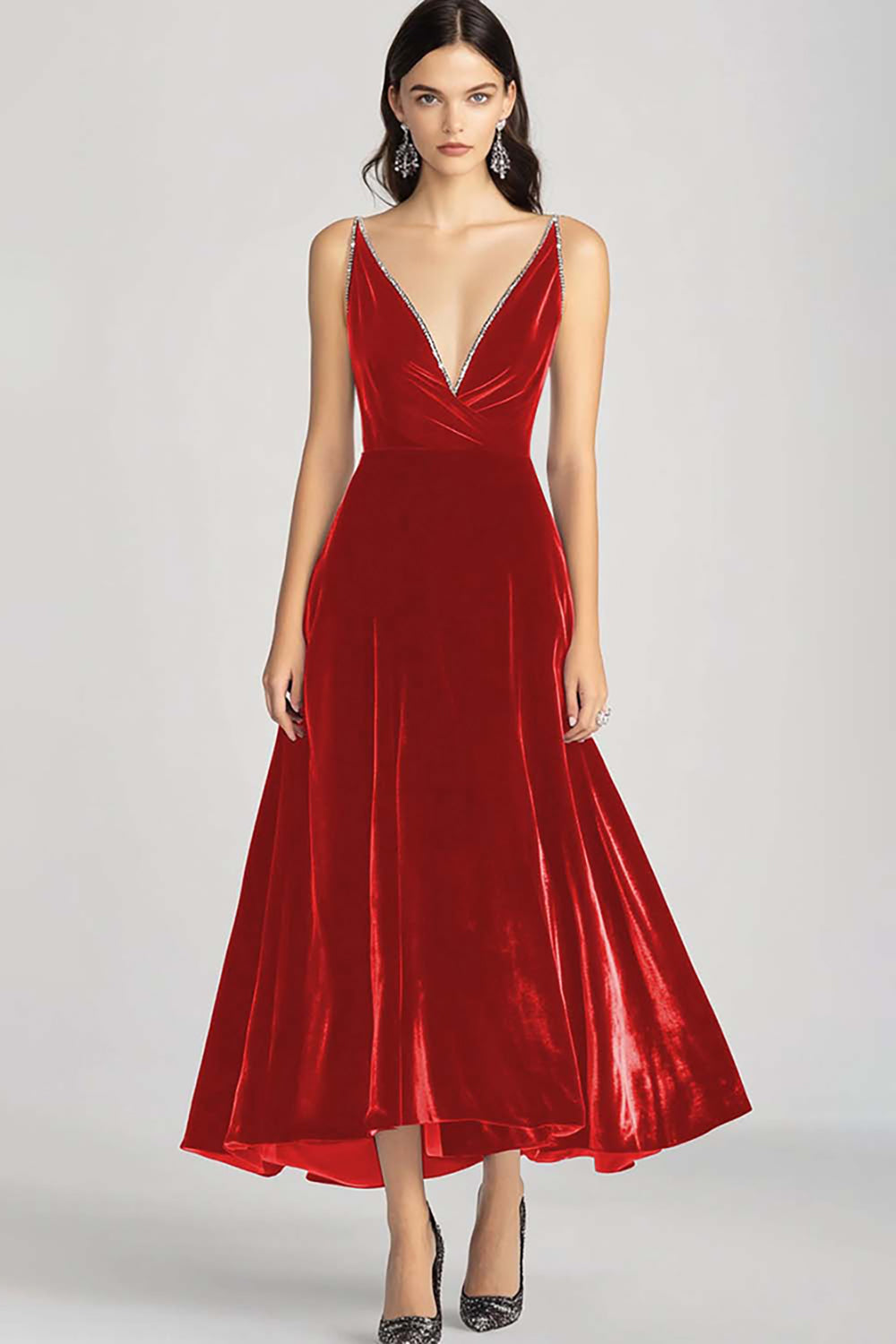 Margot Velvet V-Neck Dress