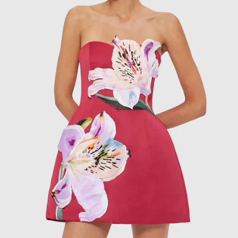 Margot Floral Hollowout Cocktail Dress
