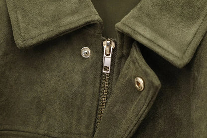 Mara Elegant Suede Loose Jacket