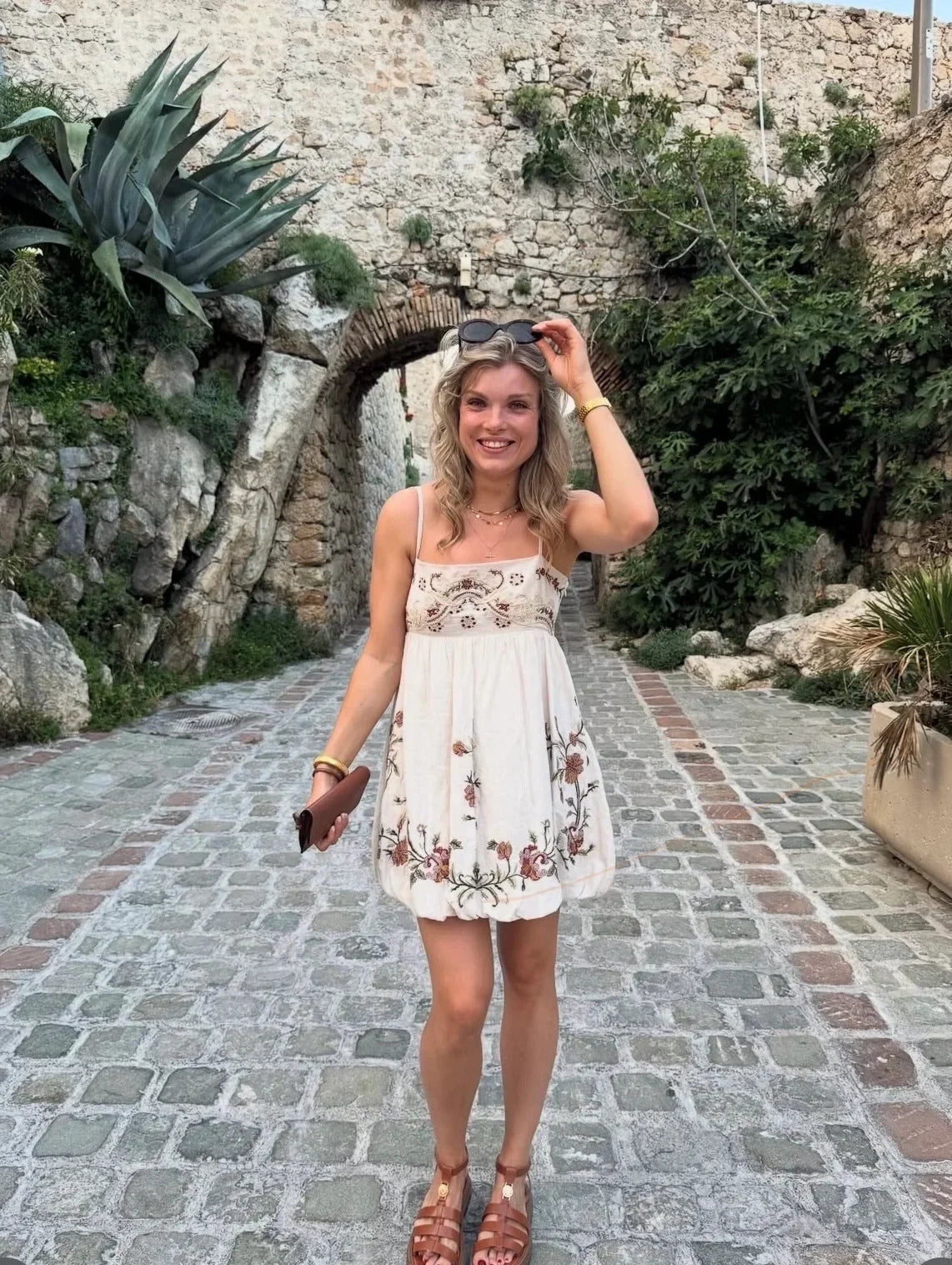 Vivienne Cotton Embroidered Mini Dress
