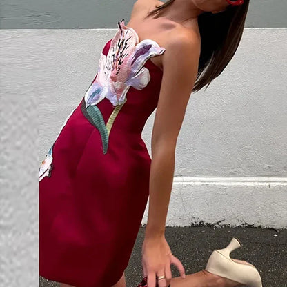 Margot Floral Hollowout Cocktail Dress