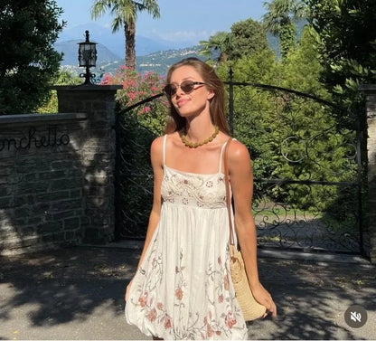 Vivienne Cotton Embroidered Mini Dress