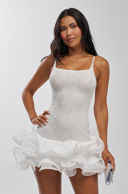 Sidonie Rhinestone Mini Dress