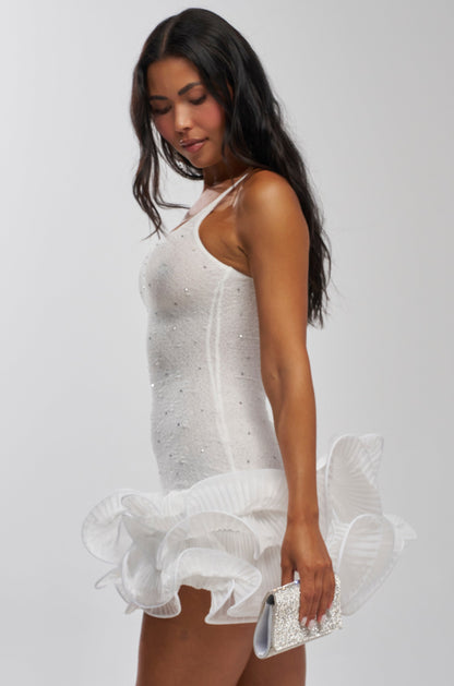 Sidonie Rhinestone Mini Dress