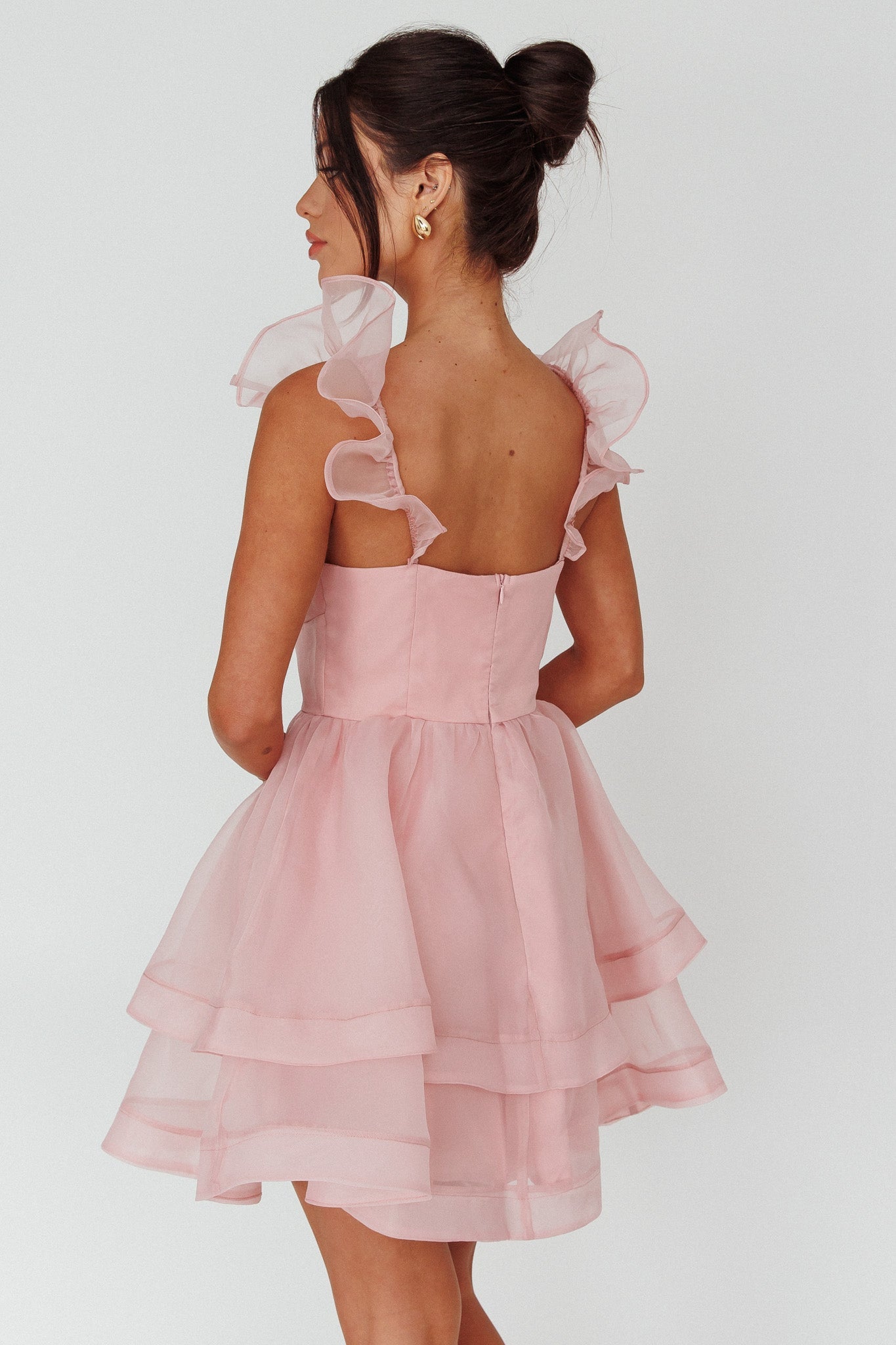 Sunshine Ruffle Strap Mini Dress